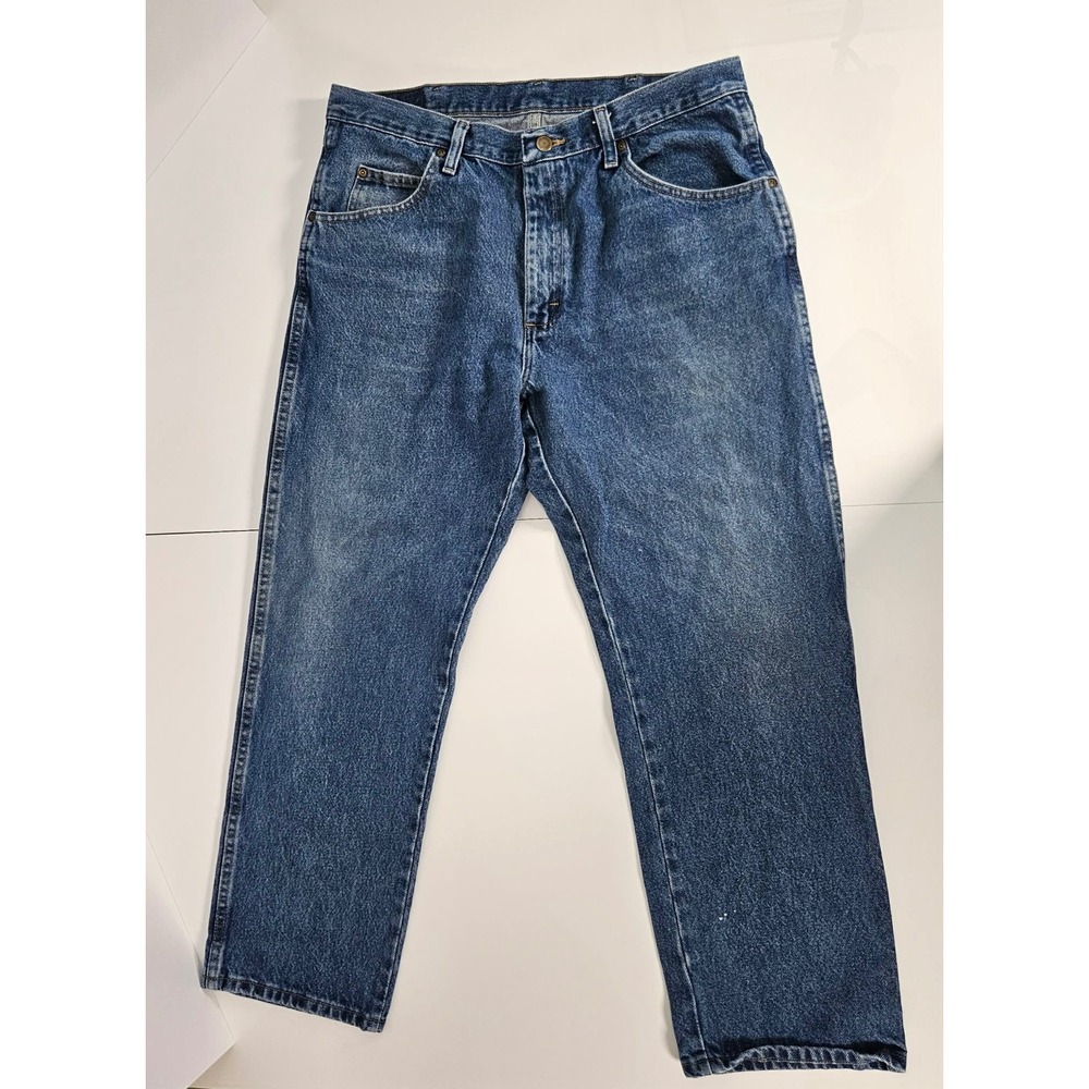 Wrangler Hero Authentic Jeans Mens 35x29 Blue Denim Straight Leg WA783